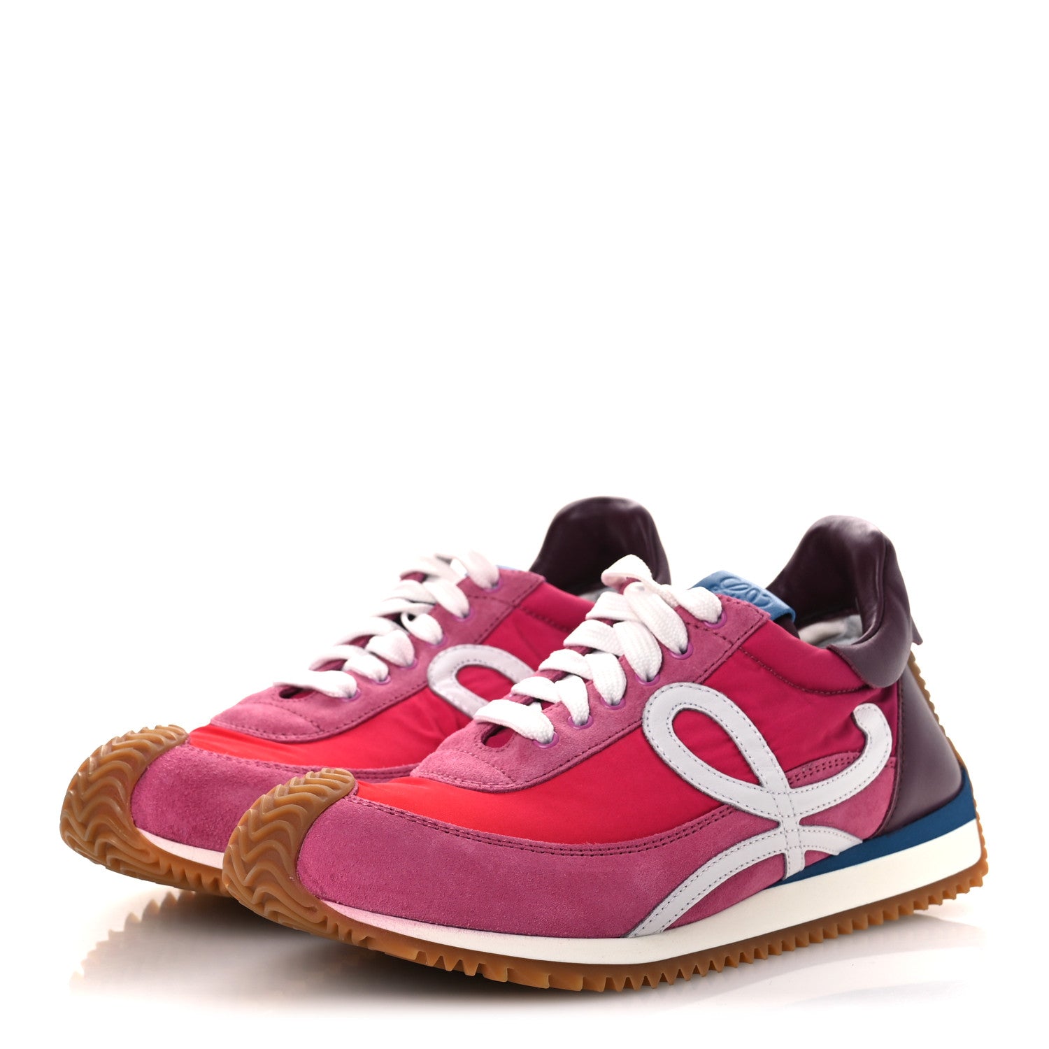 Loewe Nylon Suede Flow Runners 2.0 Sneakers 37 Gradient Pink White 4 of 12
