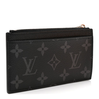 Louis Vuitton Monogram Eclipse Taiga Coin Card Holder 3 of 7