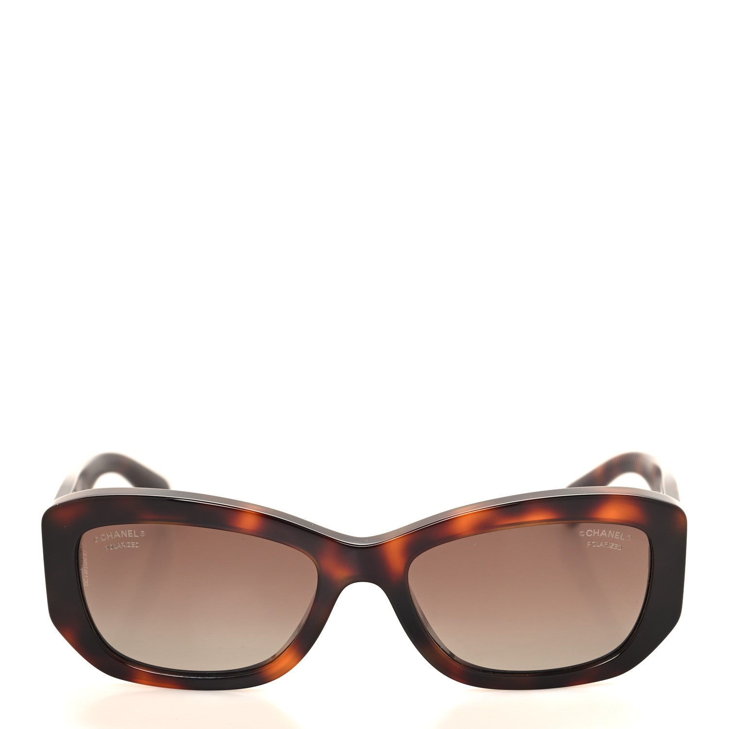 Chanel Acetate Polarized Rectangle Sunglasses 5493-A Tortoise 2 of 8
