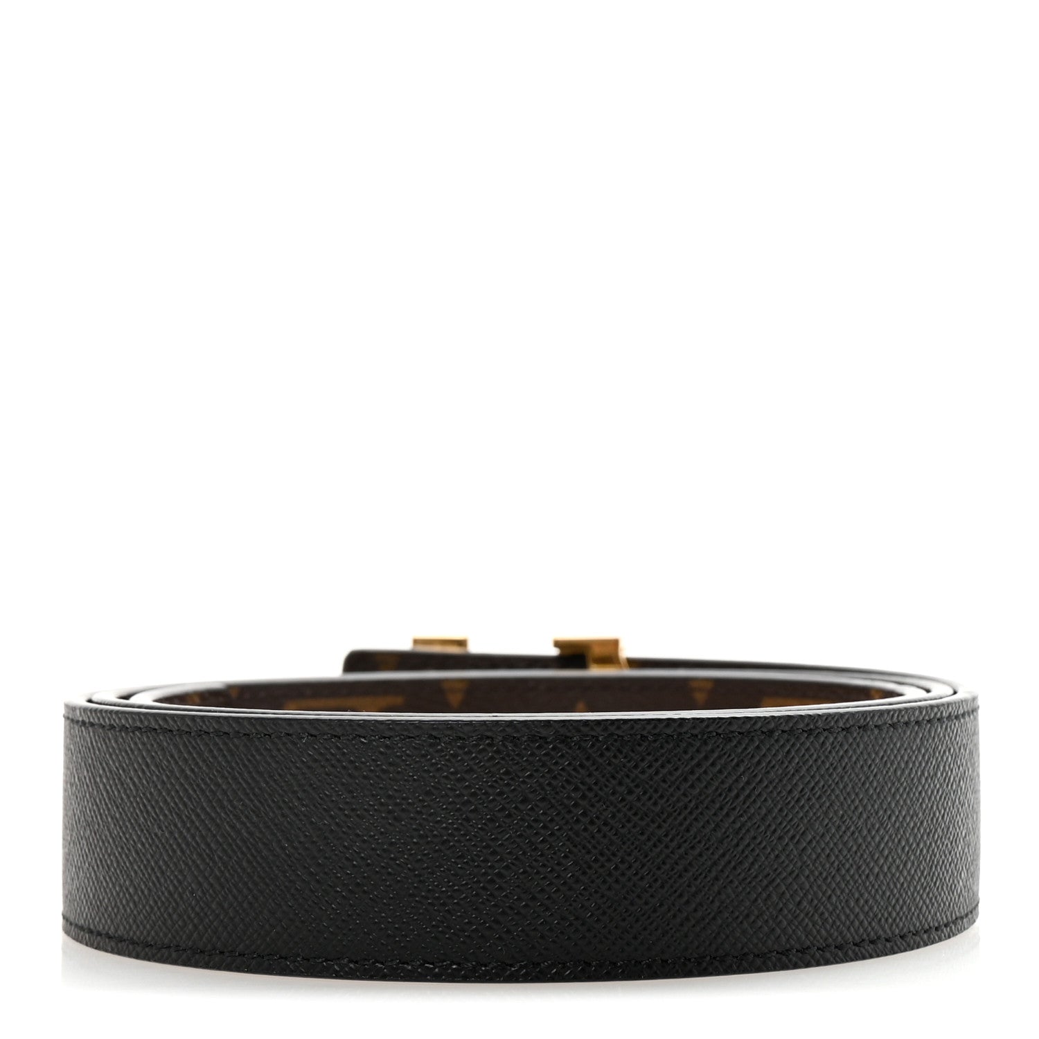 Louis Vuitton Calfskin Monogram 30mm LV Initiales Reversible Belt 90 36 Black 4 of 8