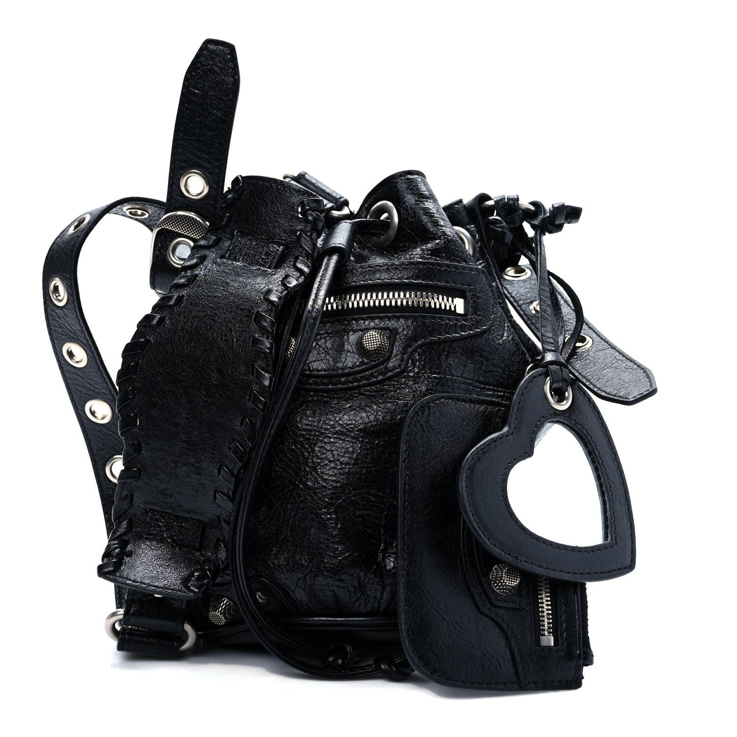 Balenciaga Agneau Arena Le Cagole Bucket Bag XS Black 1 of 9