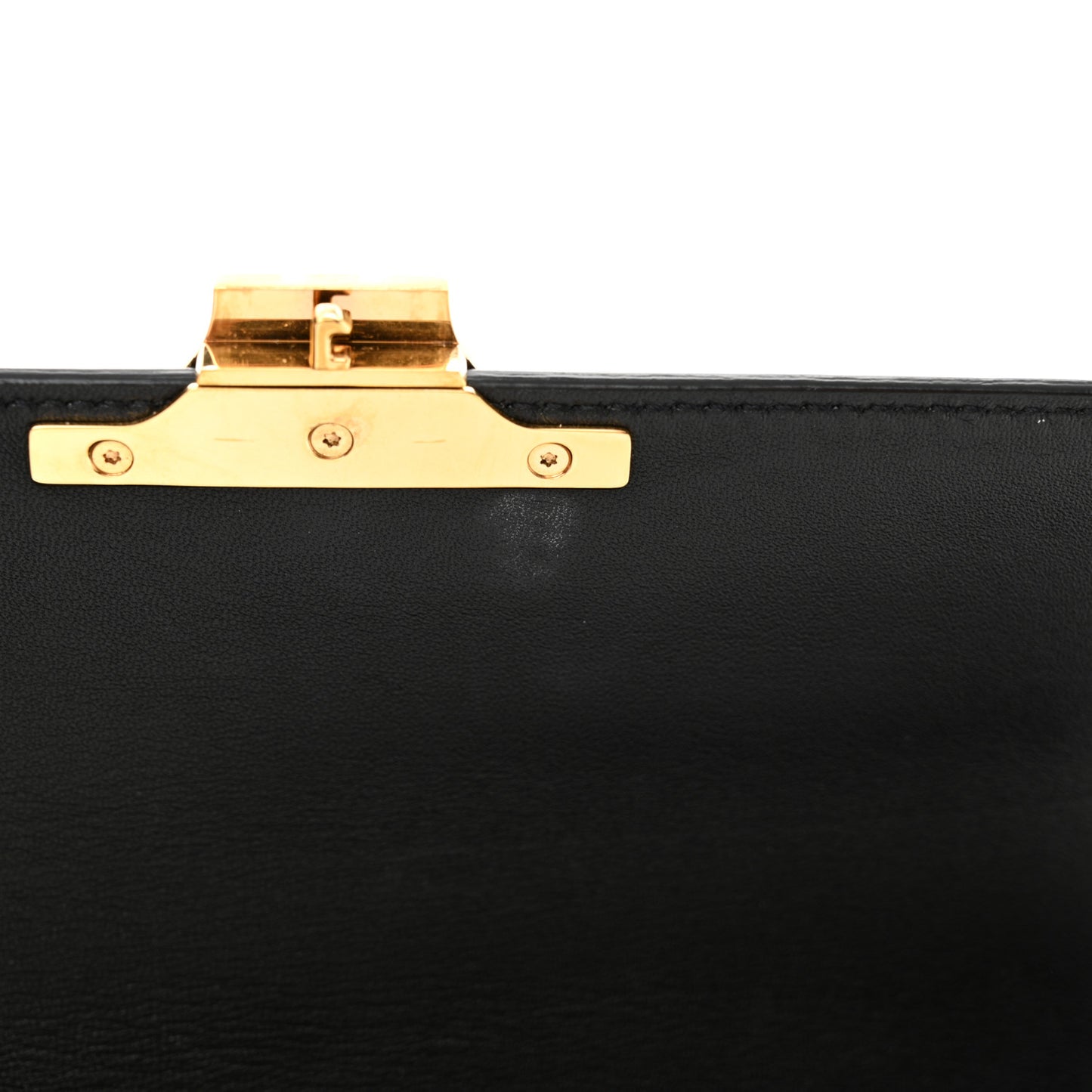 Shiny Calfskin Triomphe Shoulder Bag Black