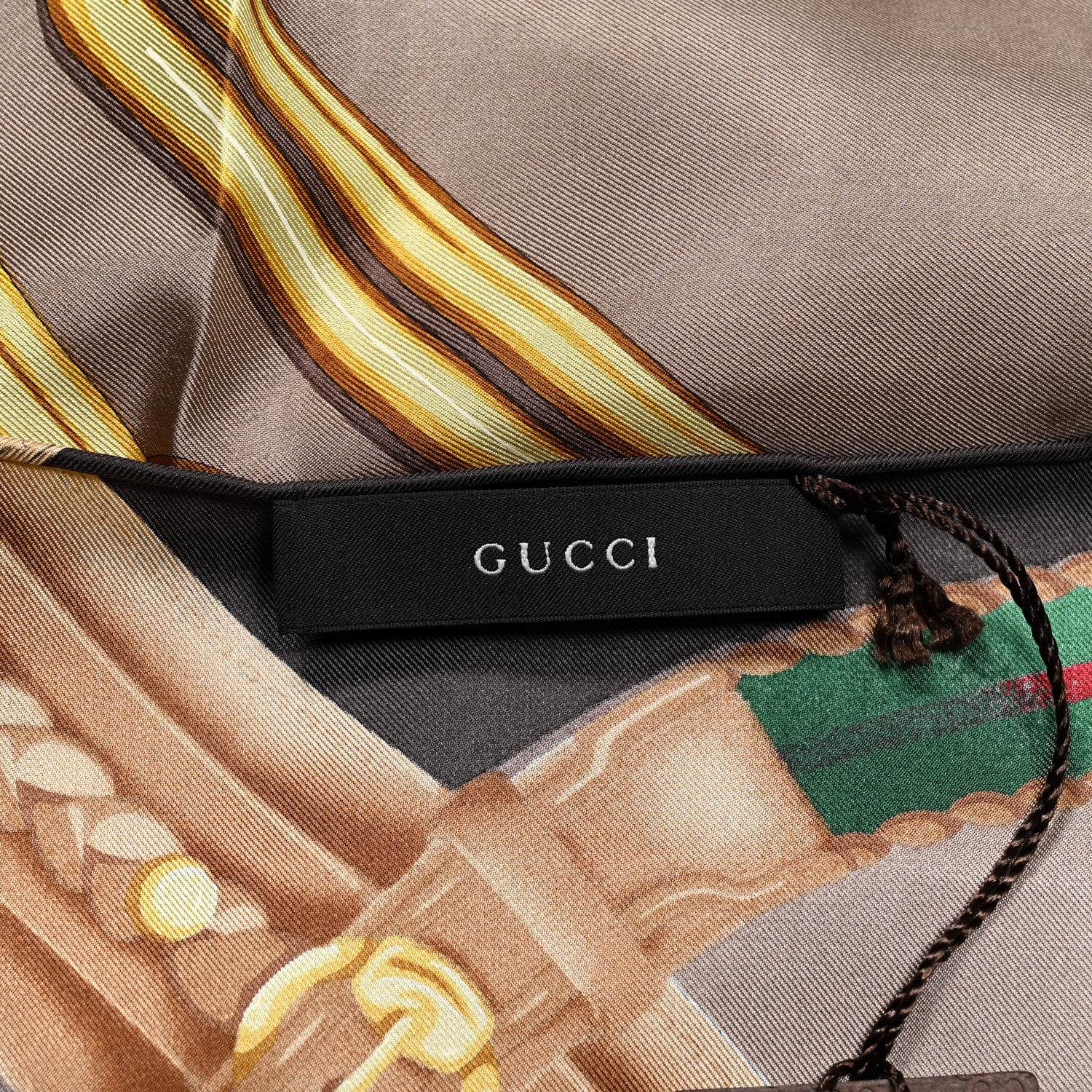 Gucci Silk Twill Horsebit Square Scarf 3 of 3
