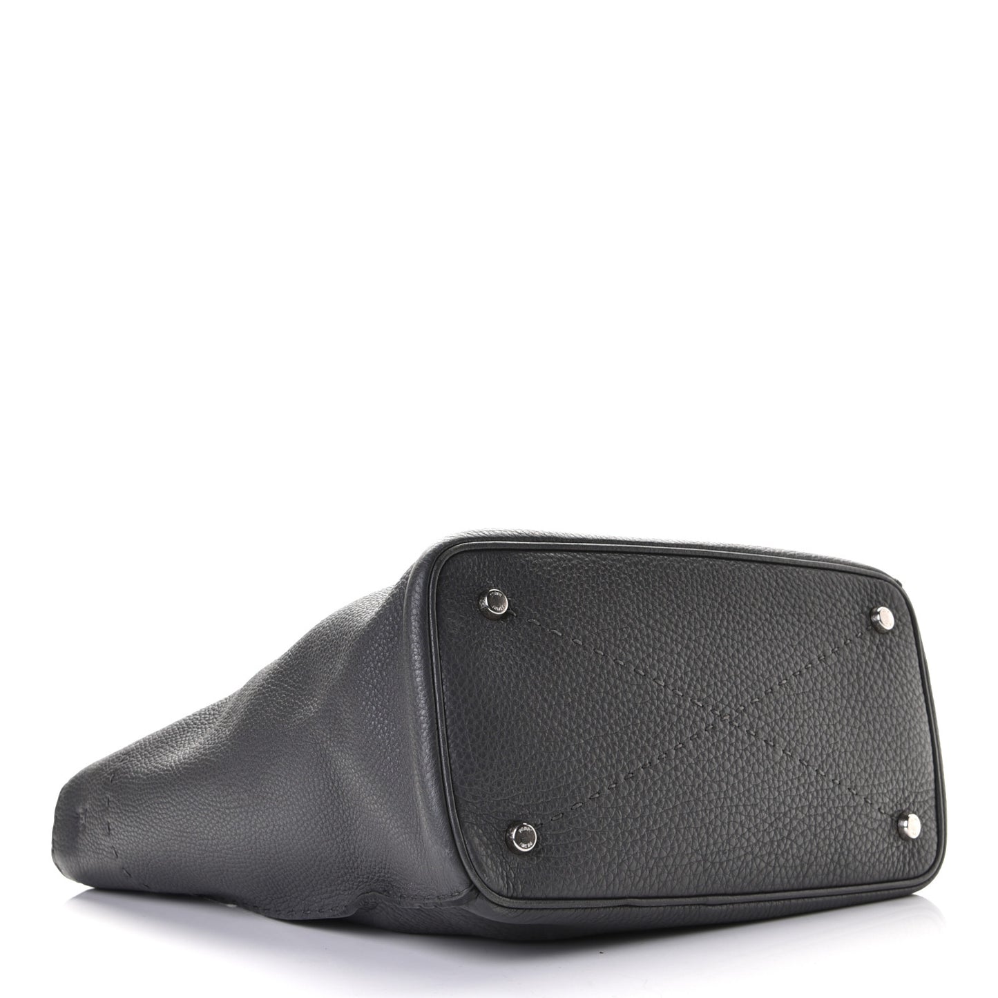 Cuoio Romano Selleria Large Anna Bucket Bag Asfalto