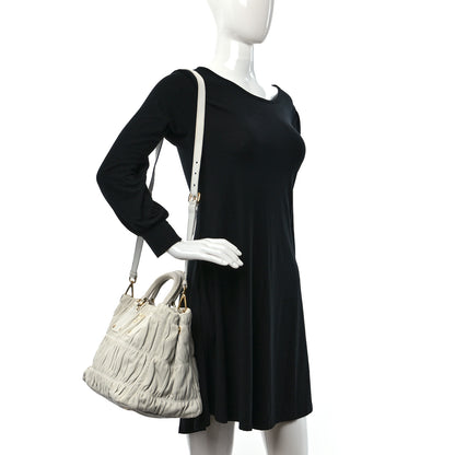 Prada Nappa Gaufre Tote White 2 of 14