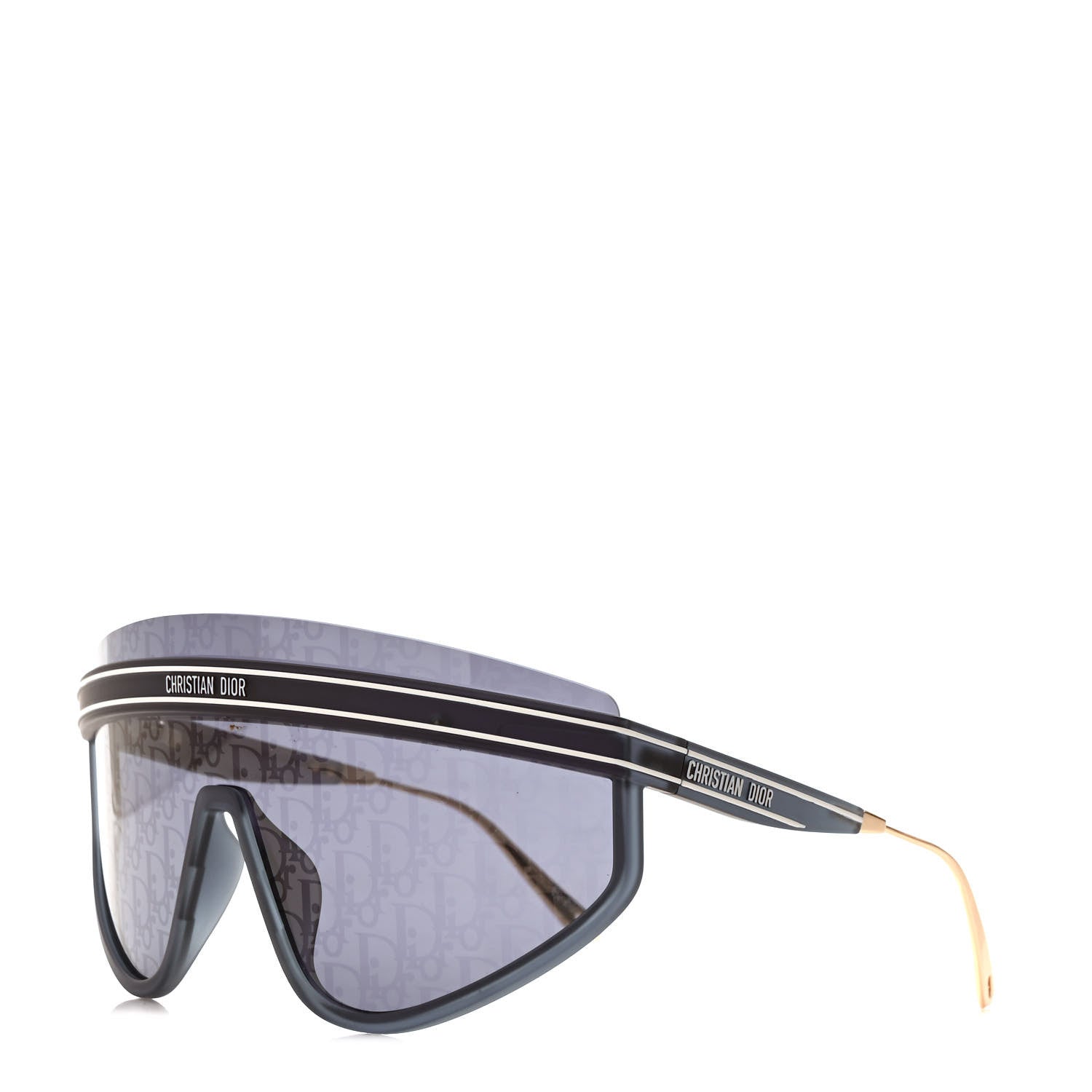 Christian Dior Oblique Mask DiorClub M2U Sunglasses Translucent Blue 1 of 9