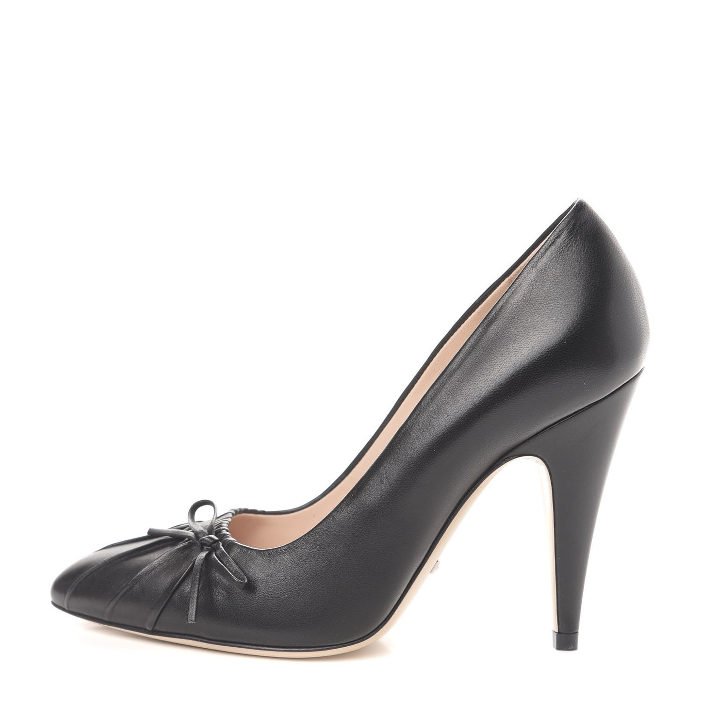 Nappa Bow High Heel Pumps 35.5 Black