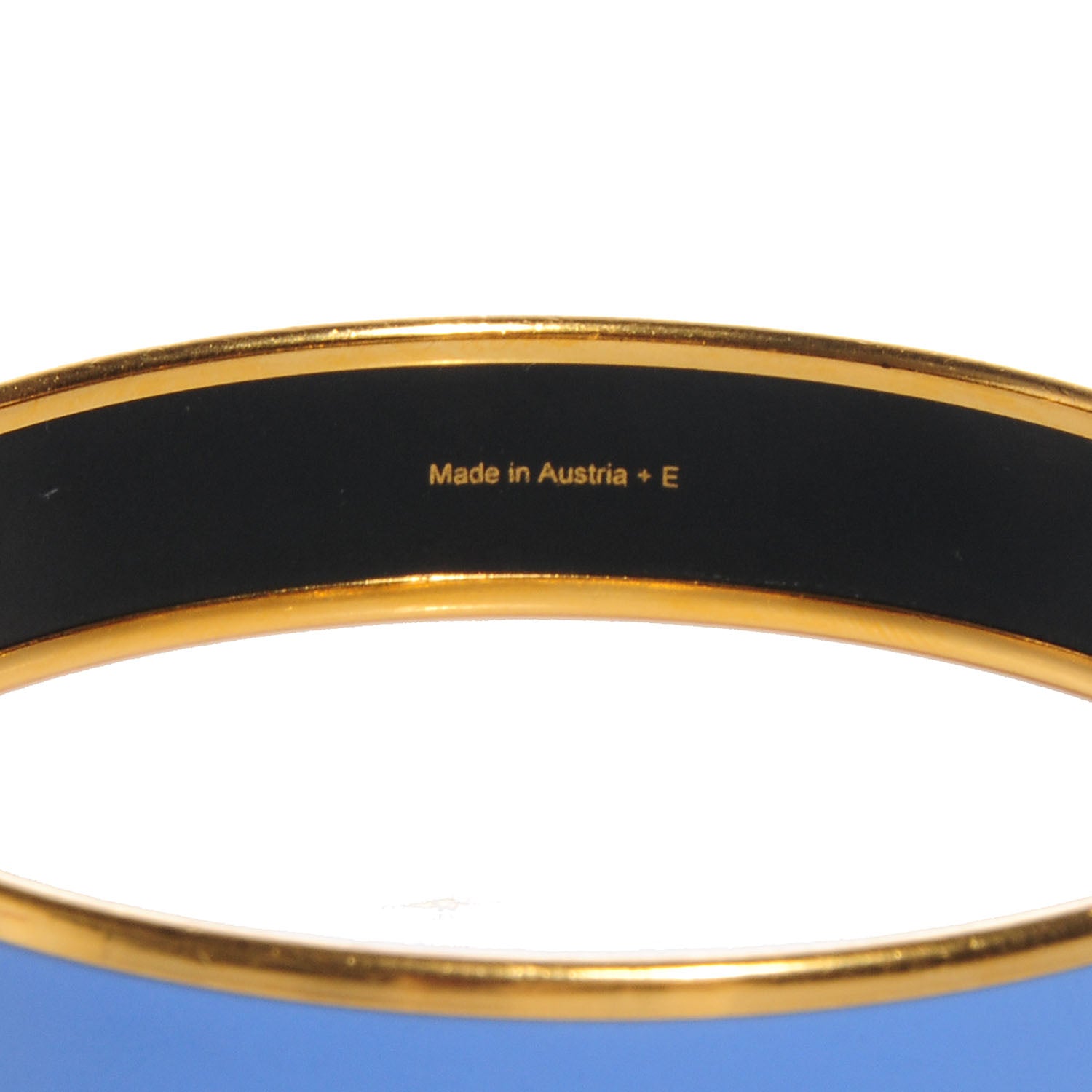 Hermes Enamel Printed Caleche Medium Bracelet 70 Bleu 4 of 4