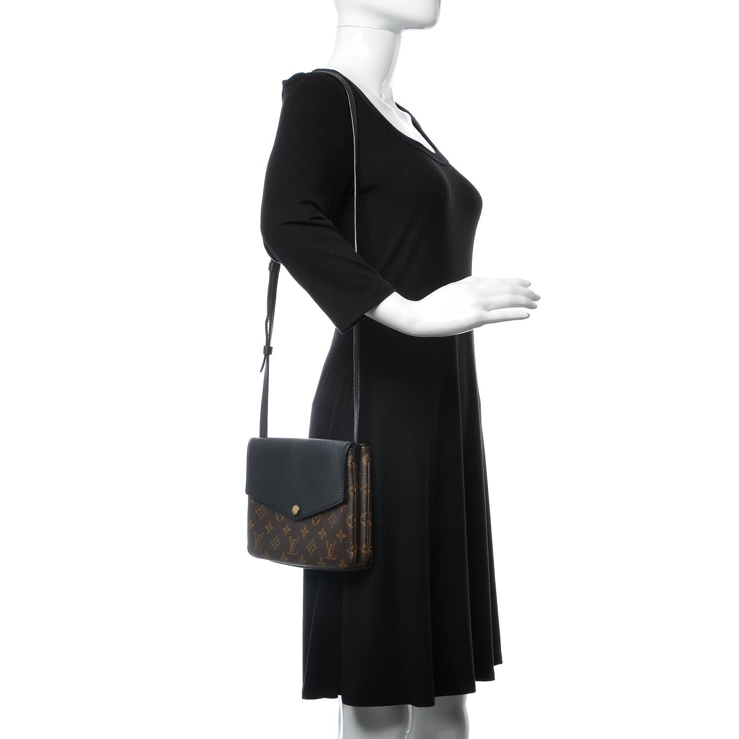 Louis Vuitton Monogram Twice Pochette Black 2 of 8