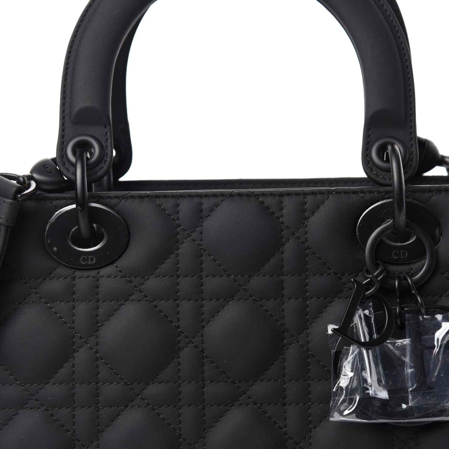 Christian Dior Ultra Matte Calfskin Cannage Medium Lady Dior Black 9 of 10