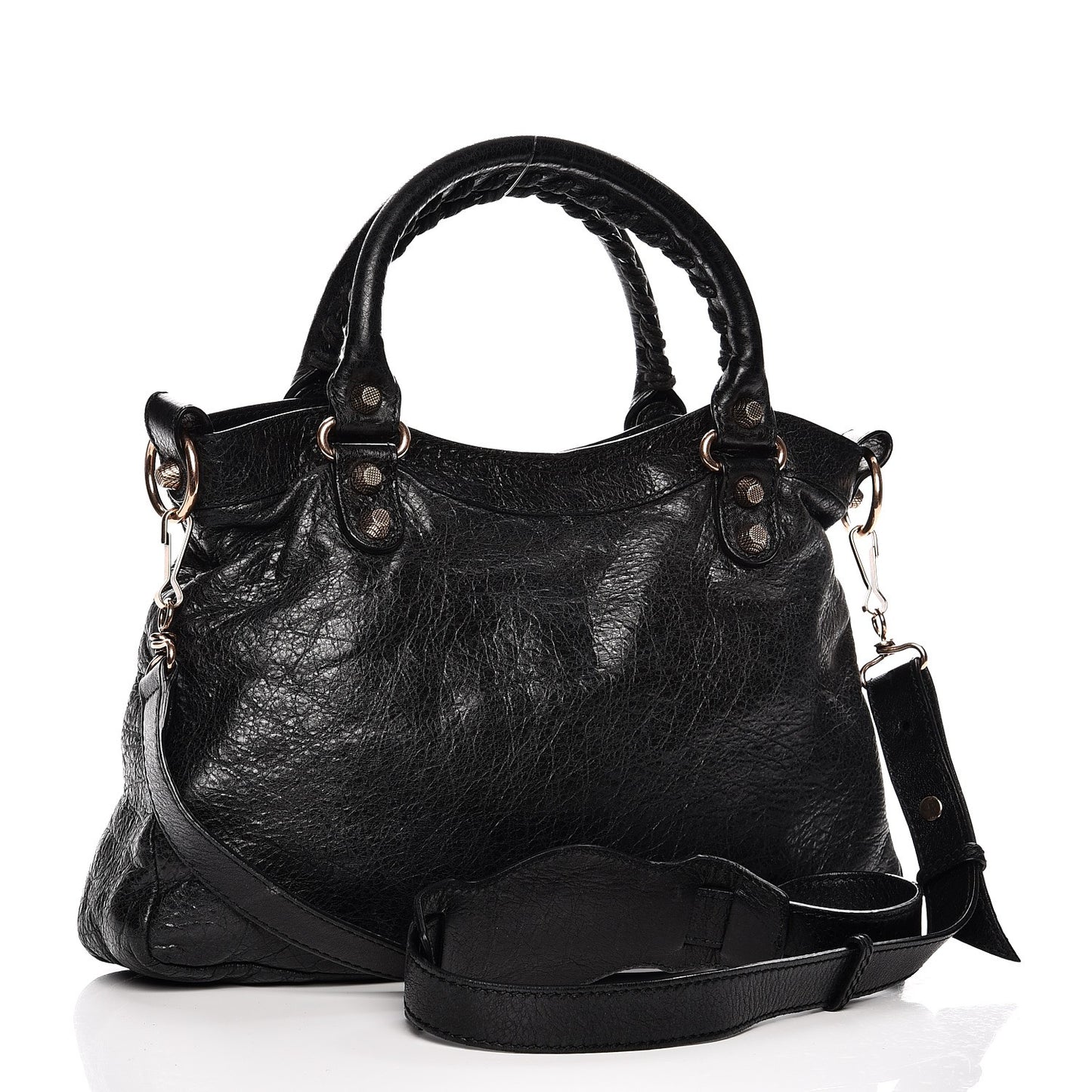 Agneau Giant 12 Rose Gold Hardware Town Black