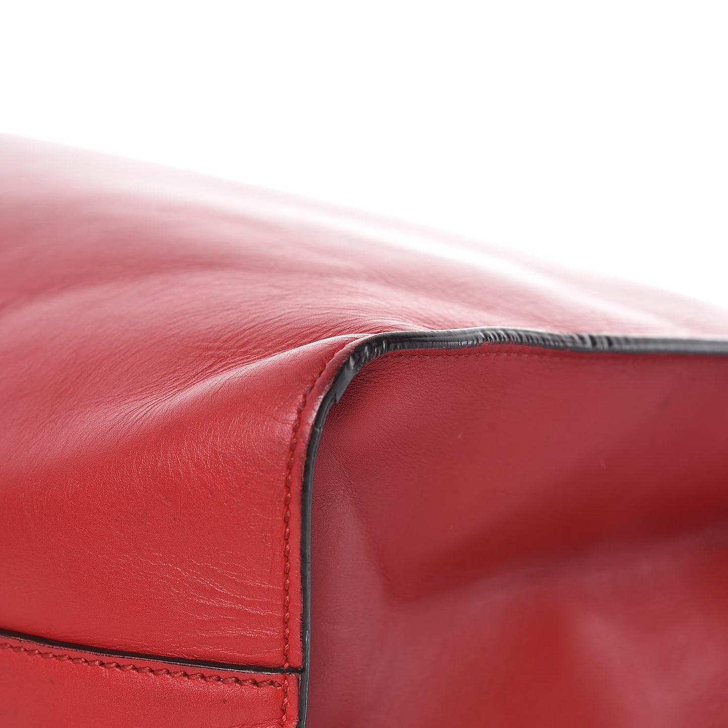 Calfskin Embossed Medium XL Tote Red