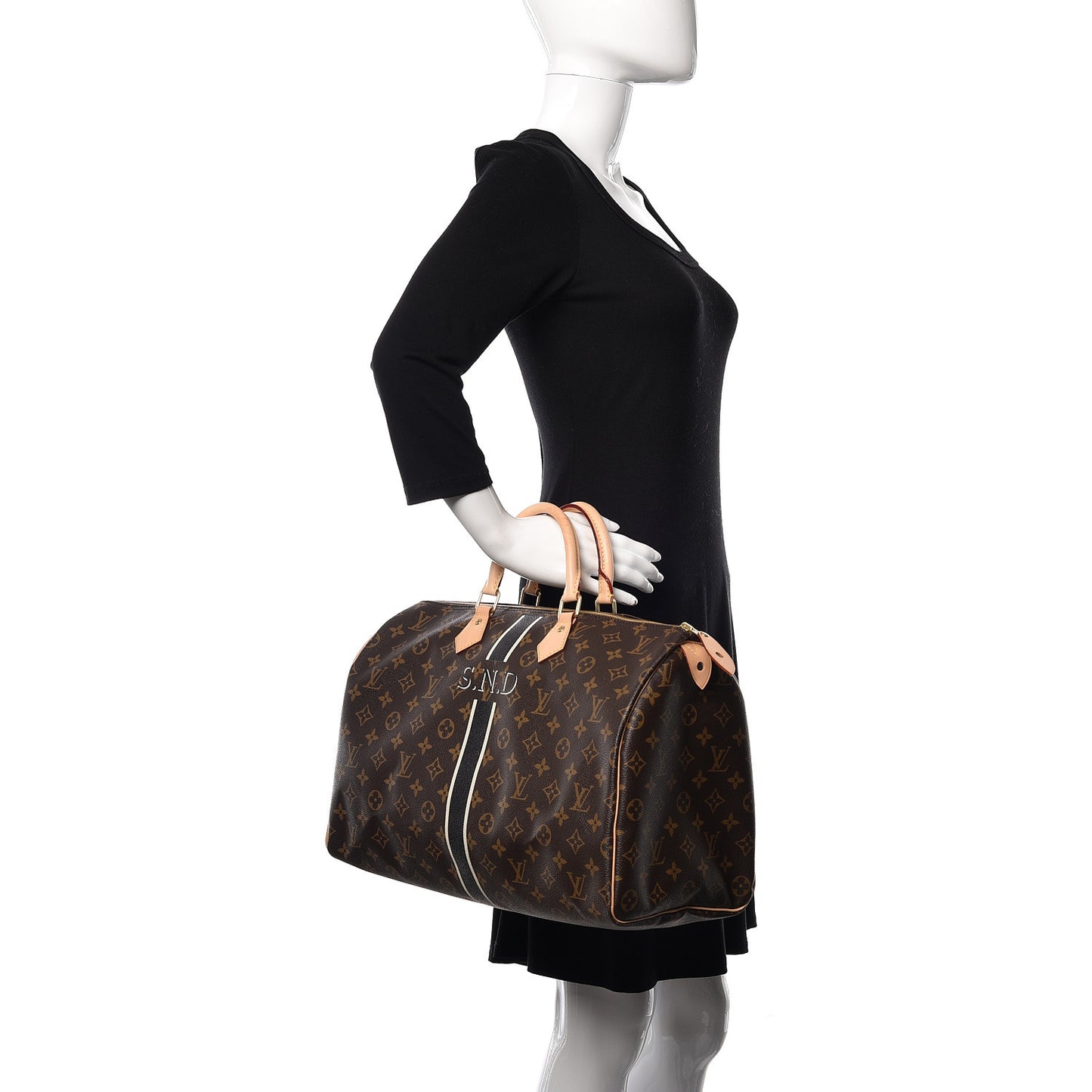 Monogram My LV Heritage Speedy 40 White Black