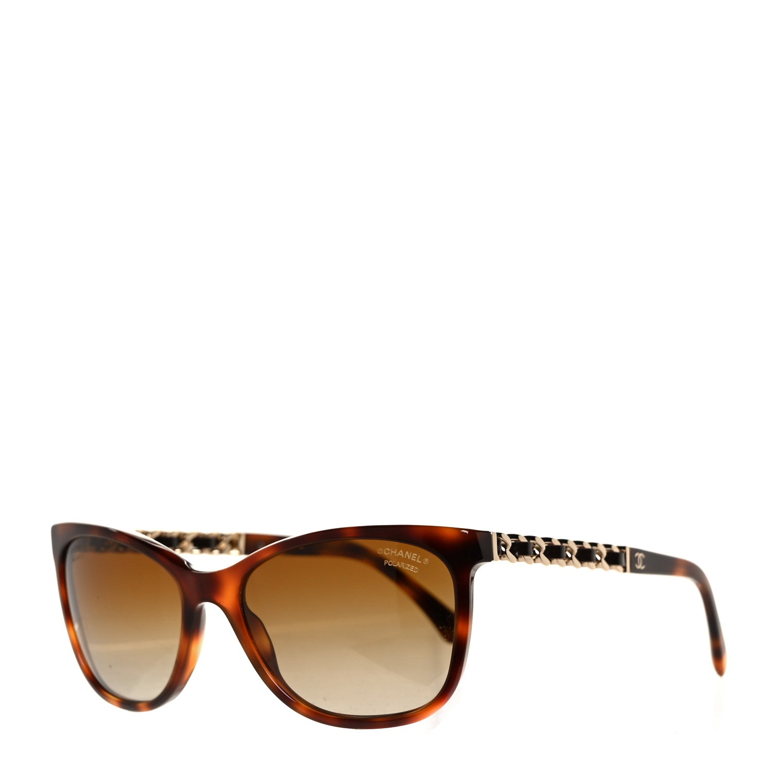 Chanel Acetate Polarized Butterfly CC Chain Sunglasses 5260-Q Tortoise 1 of 7