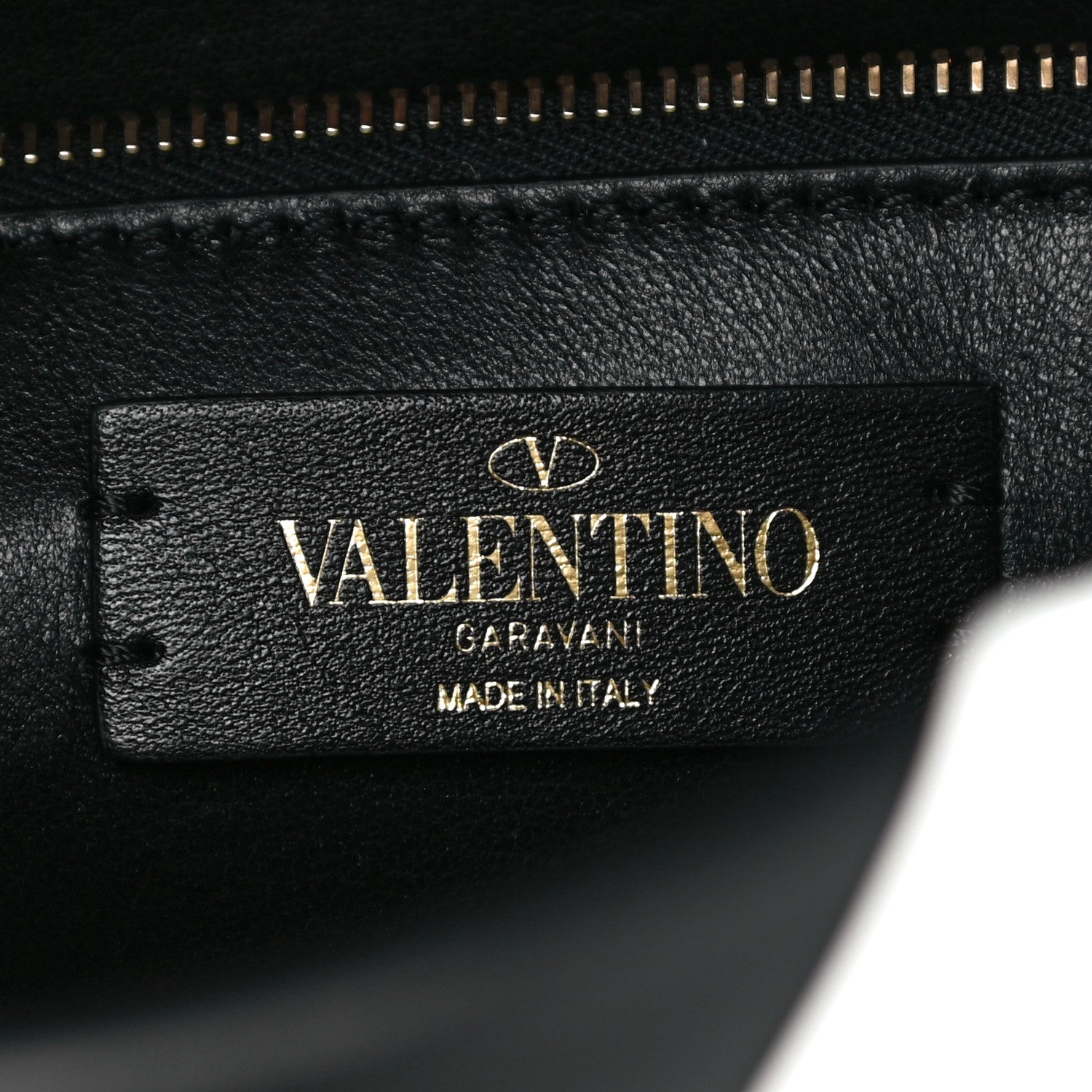 Valentino Garavani Nappa Large Roman Stud Shoulder Bag Black White 6 of 9