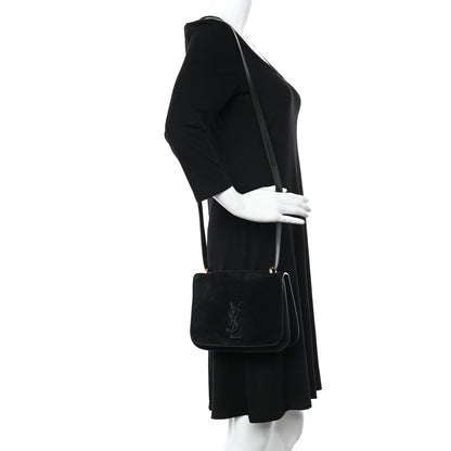 Saint Laurent Suede Small Spontini Saddle Bag Black 2 of 12