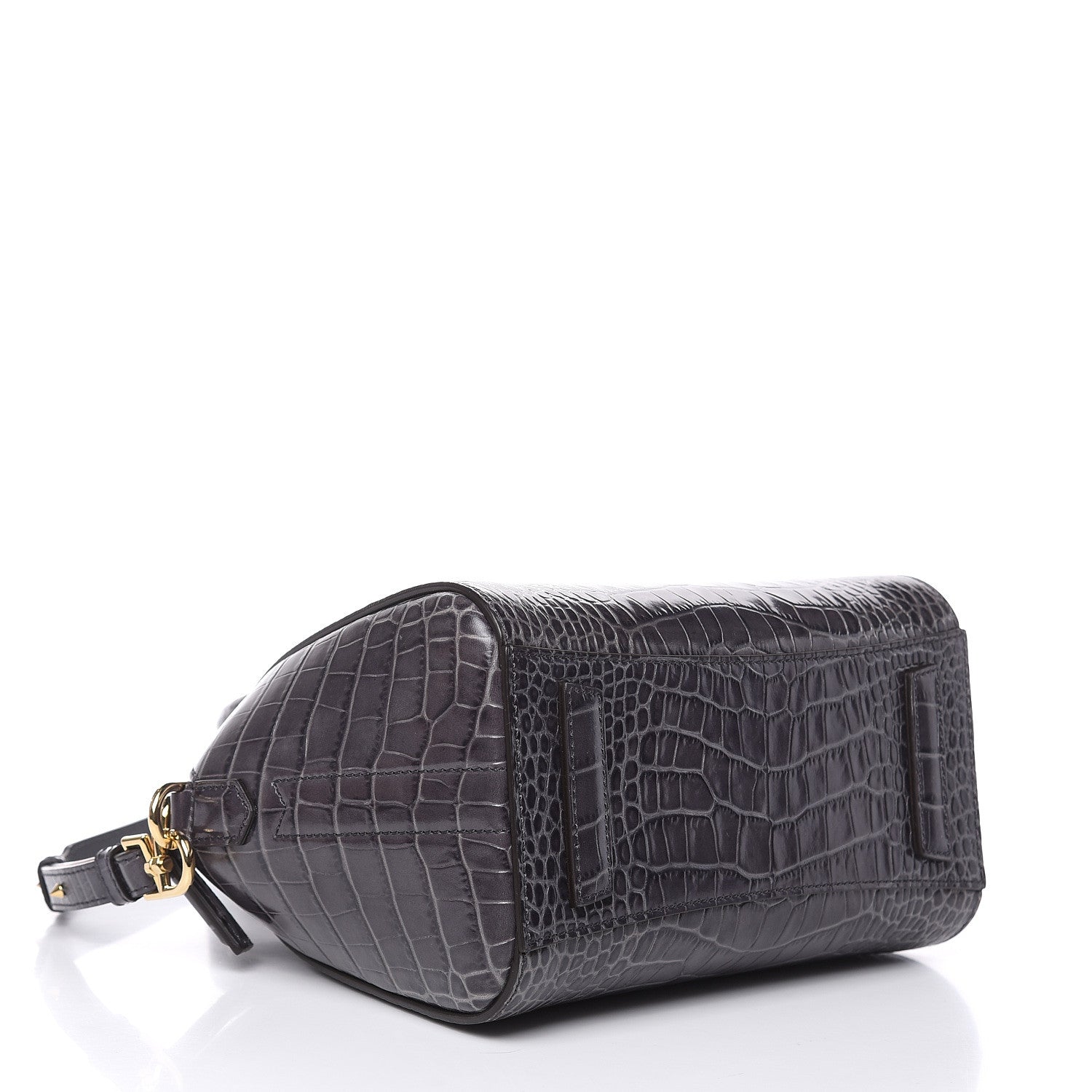 Givenchy Calfskin Crocodile Embossed Mini Antigona Storm Grey 4 of 9