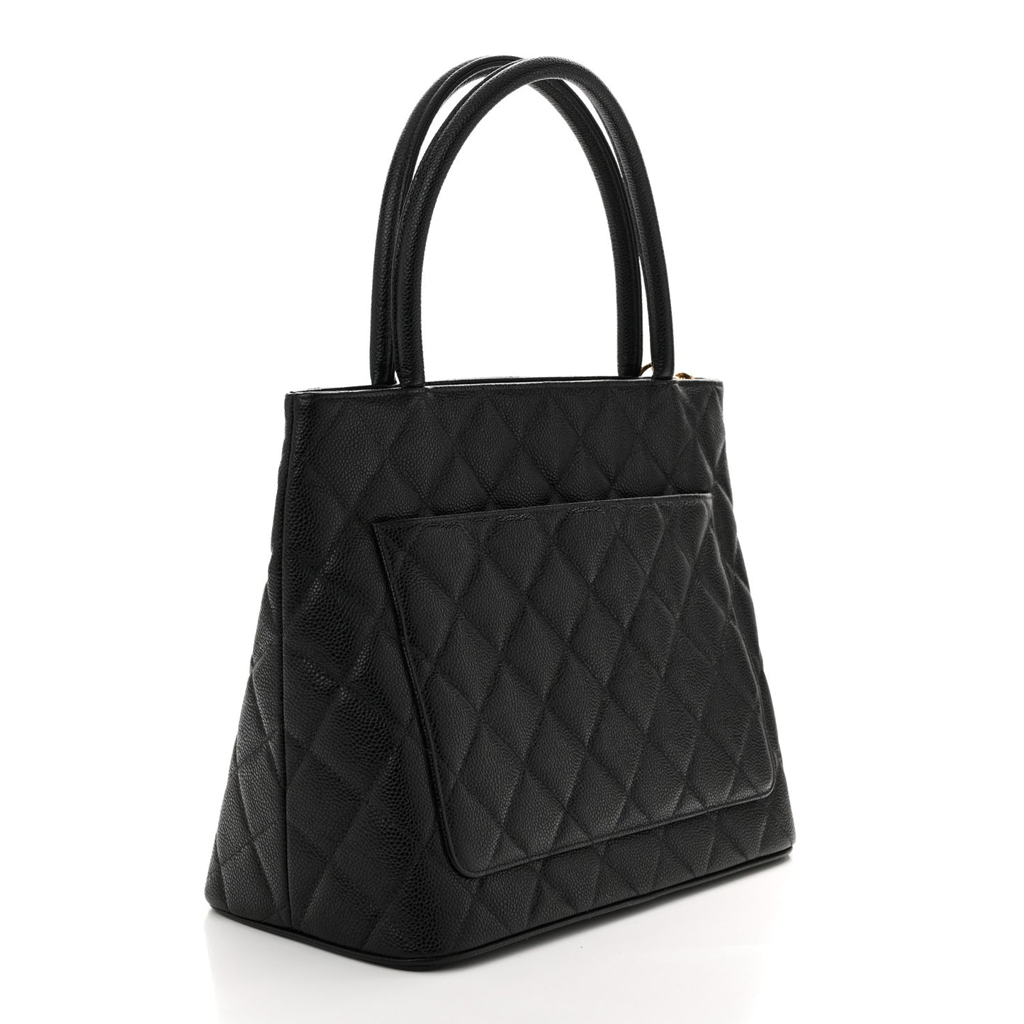 Caviar Quilted Medallion Tote Black