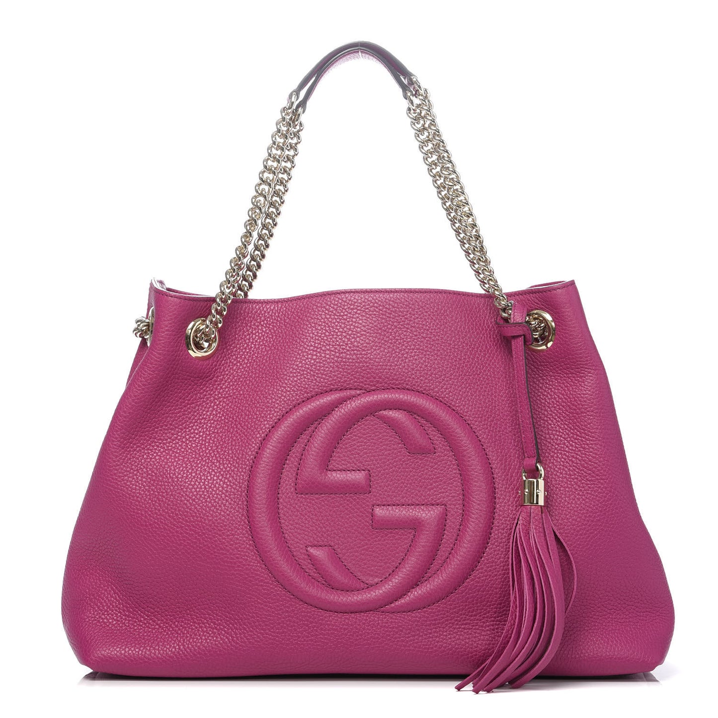 Cellarius Calfskin Medium Soho Chain Shoulder Bag Bright Bouganville