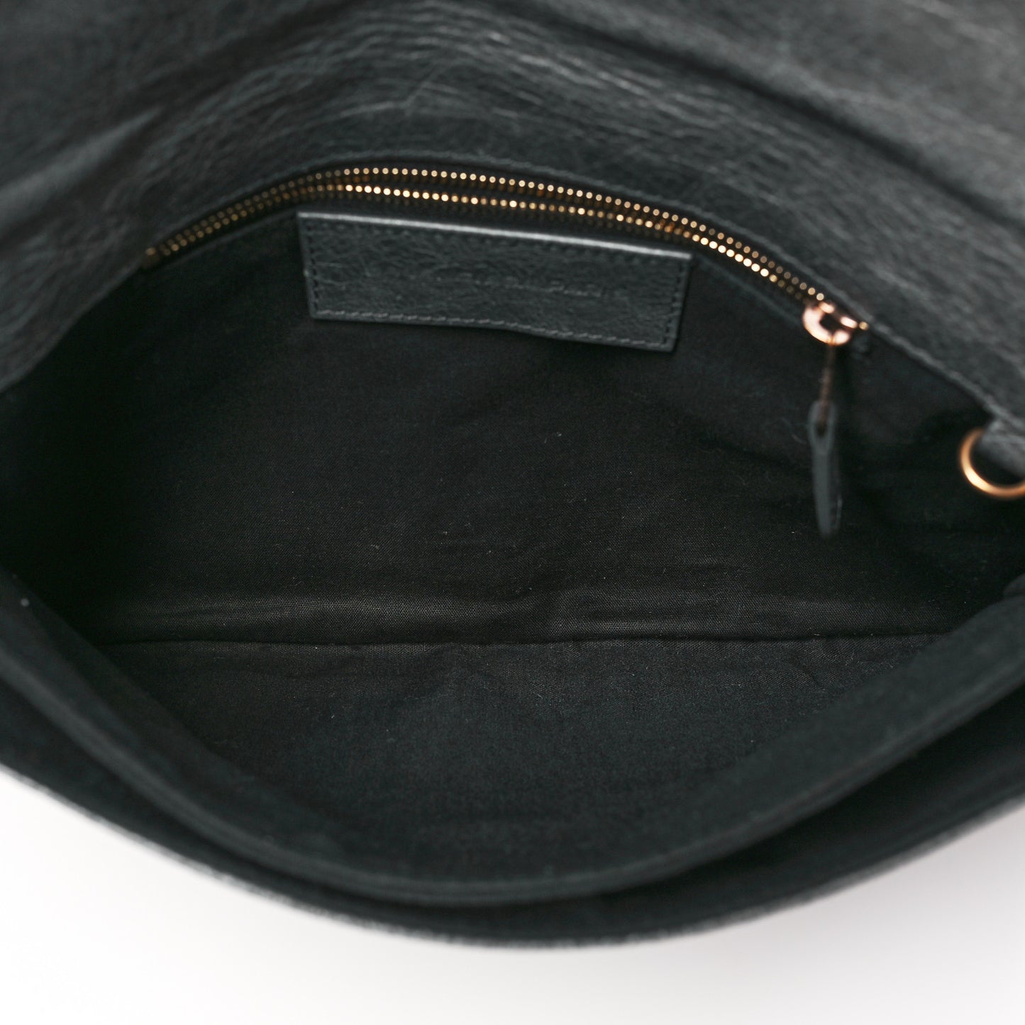 Agneau Giant 12 Rose Gold Hardware Envelope Clutch Tarmac