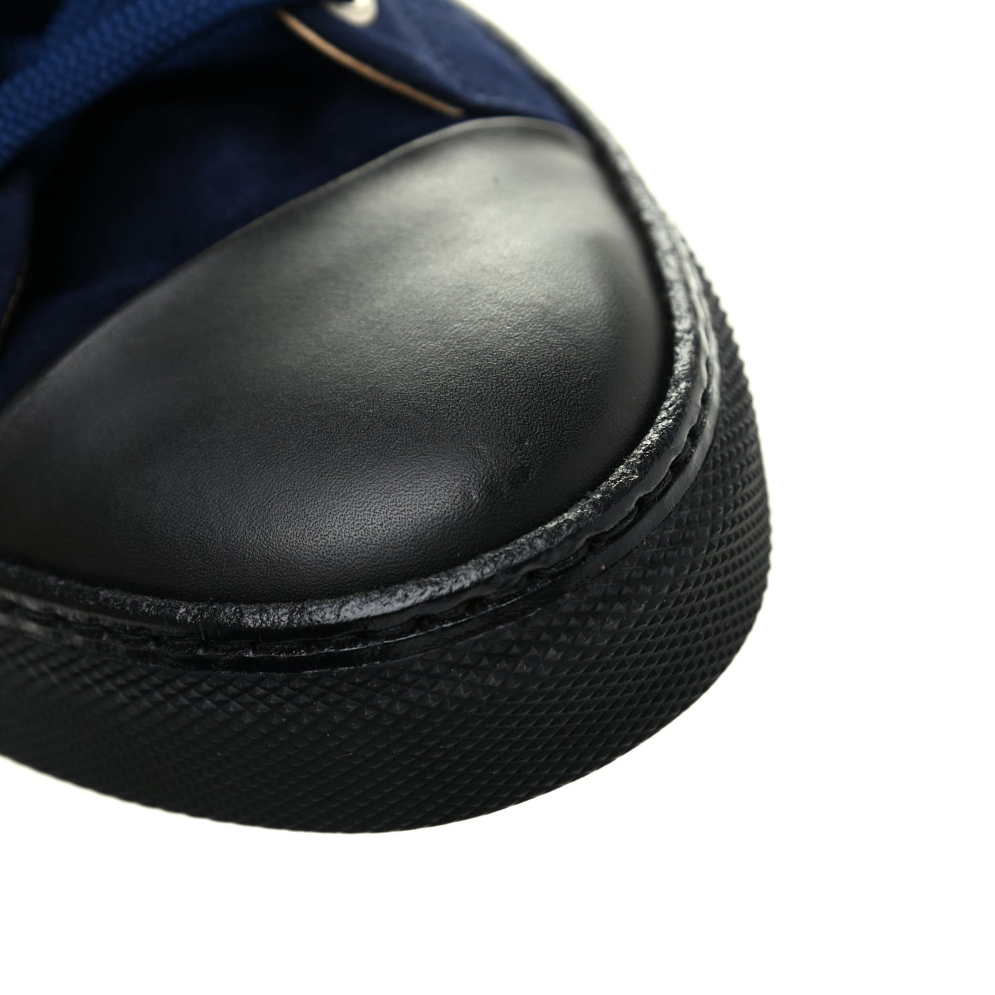 Suede Shearling Womens Jimmy High Top Sneakers 36 Navy Blue