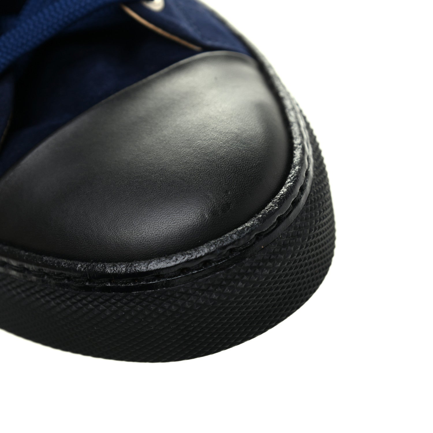 Hermes Suede Shearling Womens Jimmy High Top Sneakers 36 Navy Blue 12 of 12