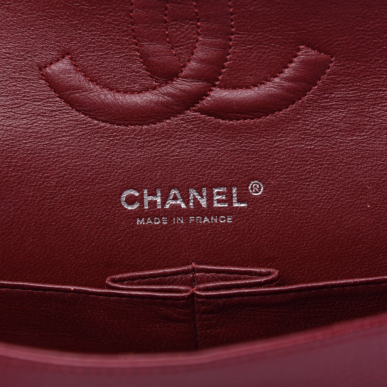 Chanel Caviar Quilted Medium Double Flap Dark Red 6 of 16