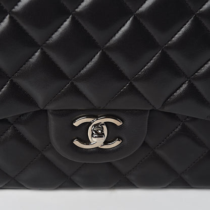 Chanel Lambskin Quilted Jumbo Double Flap Black 10 of 10