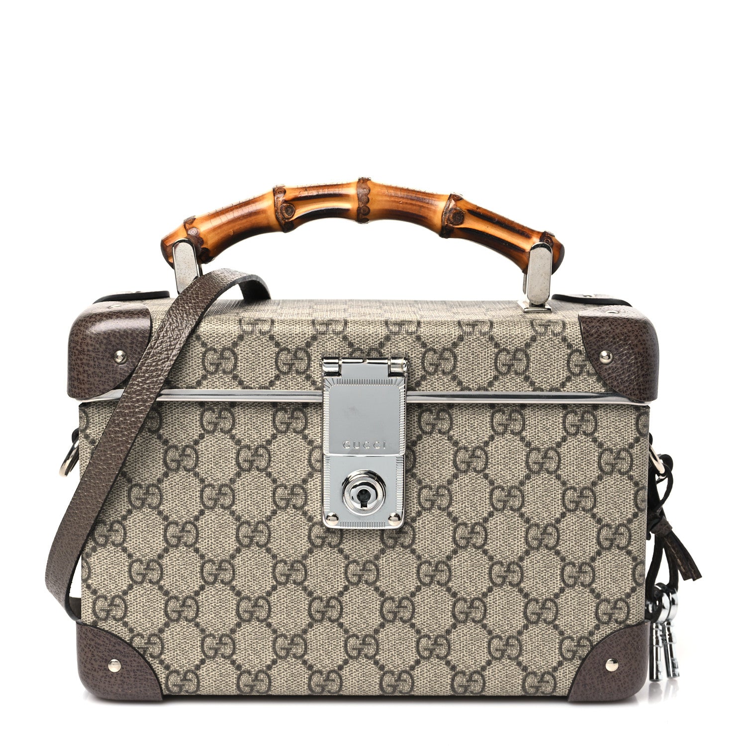 Gucci GG Supreme Monogram Globe-Trotter Beauty Case Brown 1 of 10