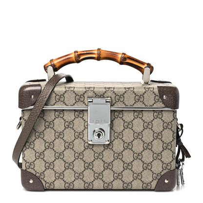 Gucci GG Supreme Monogram Globe-Trotter Beauty Case Brown 1 of 10