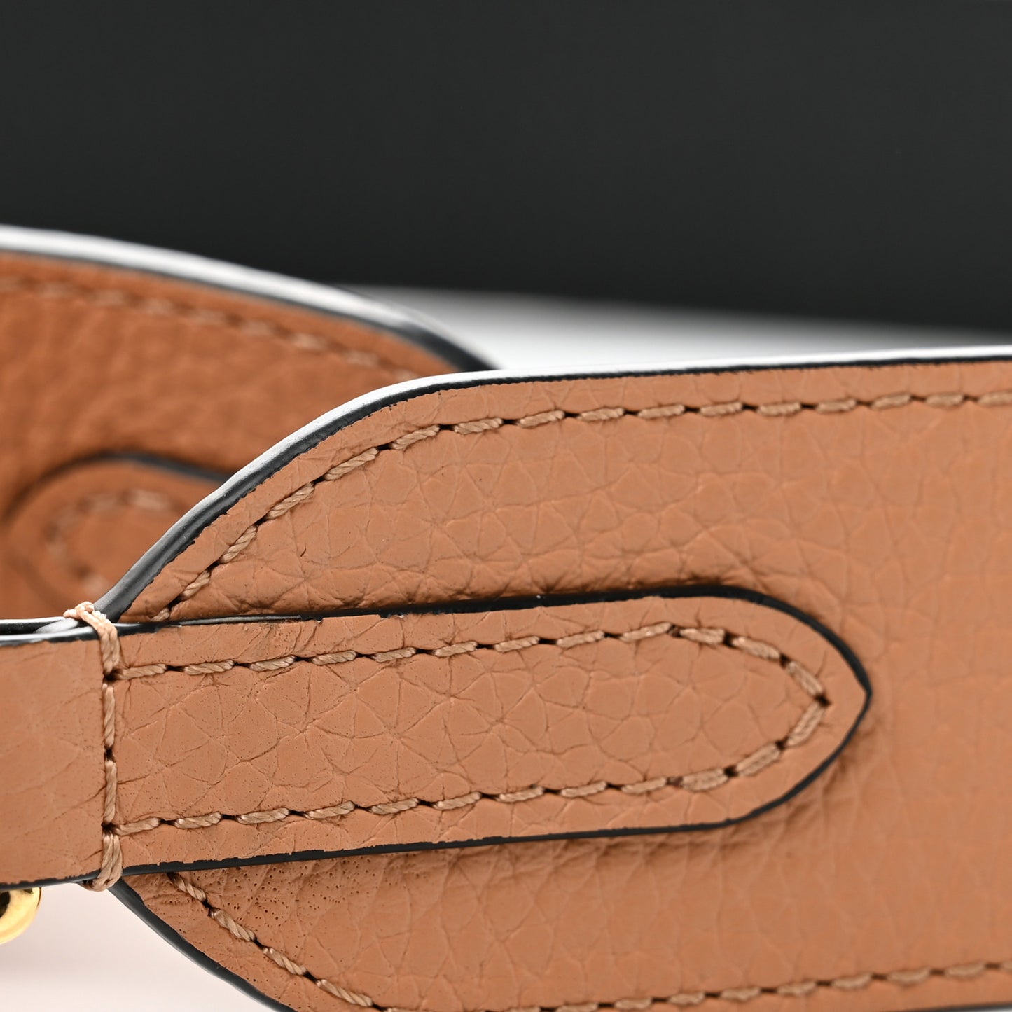 Taurillon Bandouliere Shoulder Strap Black Tan