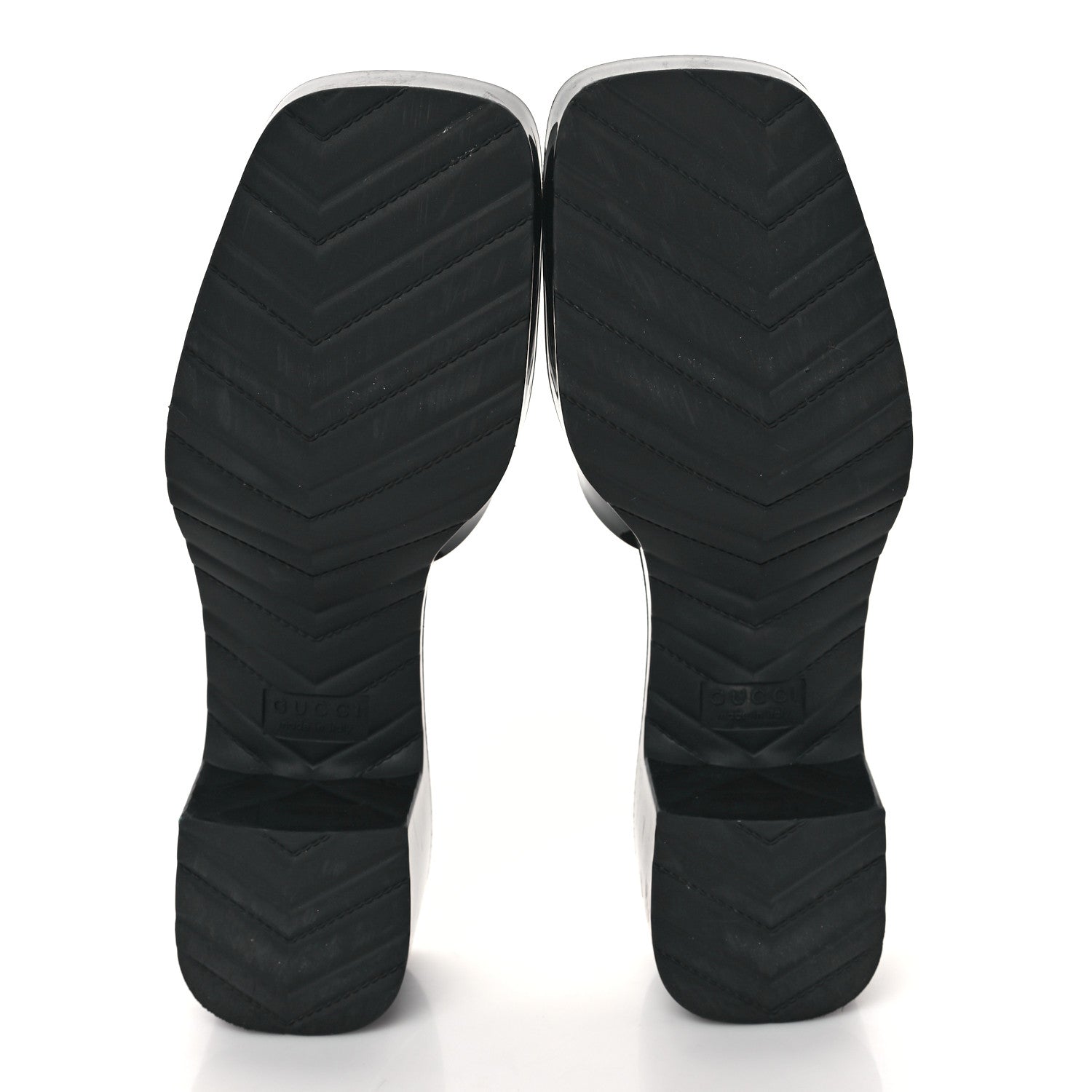 Gucci Rubber Gucci Logo Womens Platform 20/60mm Slide Sandals 40 Black 6 of 11