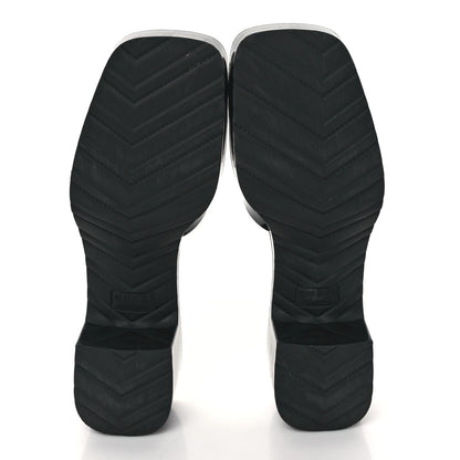 Gucci Rubber Gucci Logo Womens Platform 20/60mm Slide Sandals 40 Black 6 of 11