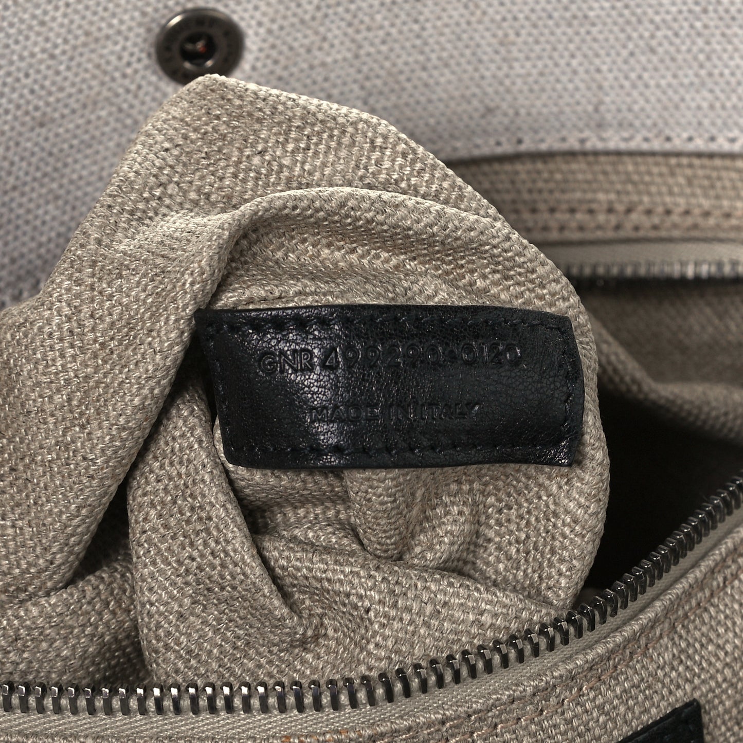 Linen Calfskin Rive Gauche Tote Optic White