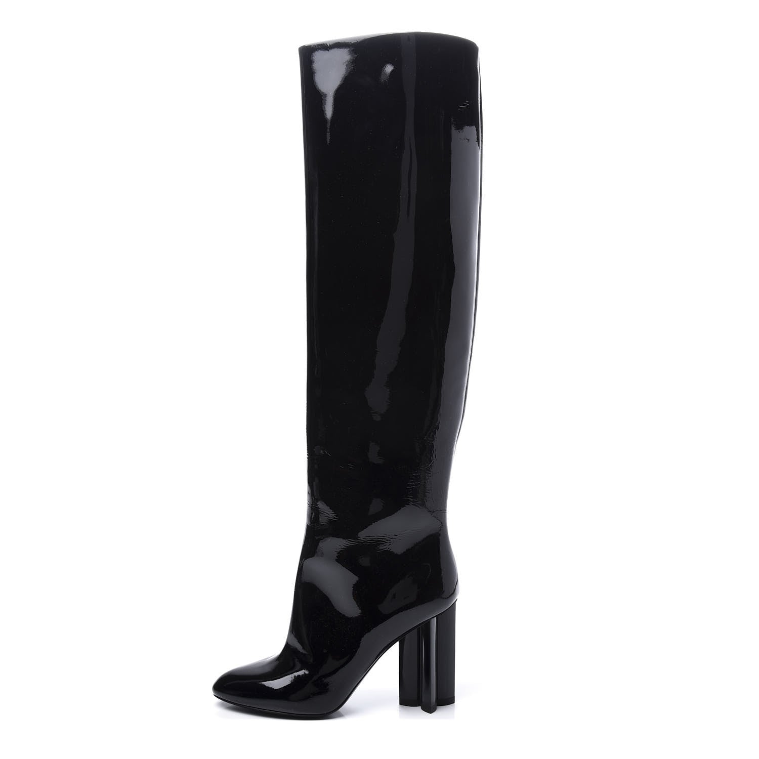 Louis Vuitton Patent Silhouette Boots 38 Black 1 of 8