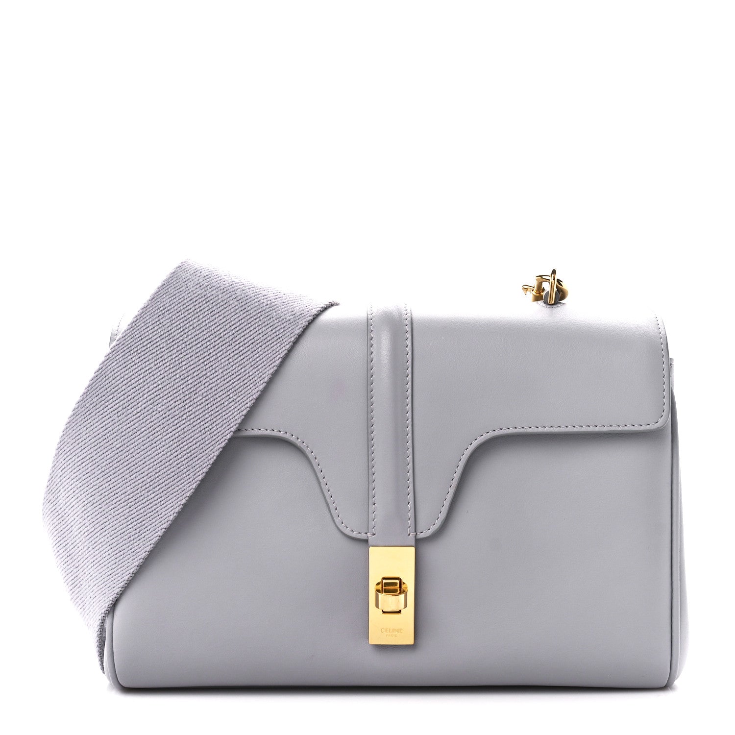 Celine Smooth Calfskin Teen Soft 16 Shoulder Bag Light Grey 1 of 15