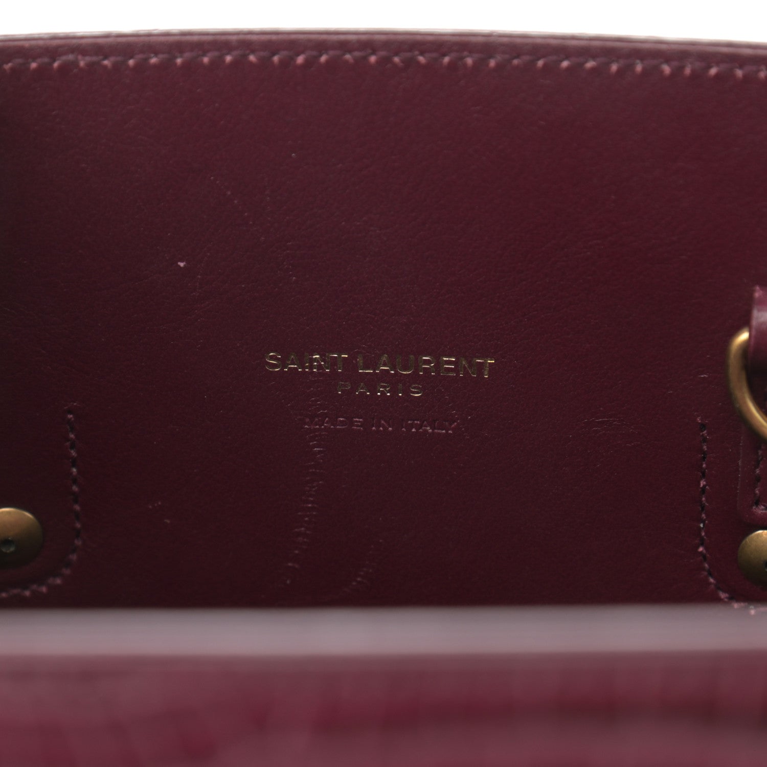 Saint Laurent Calfskin Crocodile Embossed Baby Sac De Jour Rouge 5 of 13