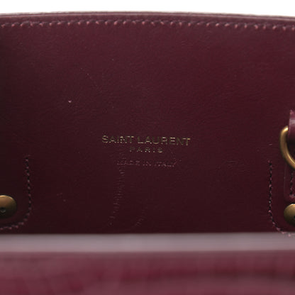Saint Laurent Calfskin Crocodile Embossed Baby Sac De Jour Rouge 5 of 13
