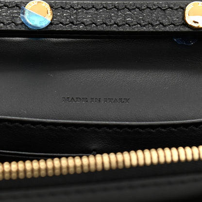 Burberry Grained Calfskin House Check Tartan Mix Hampshire Wallet On Chain Black 6 of 7