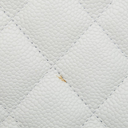 Chanel Caviar Jumbo Single Flap White 9 of 10