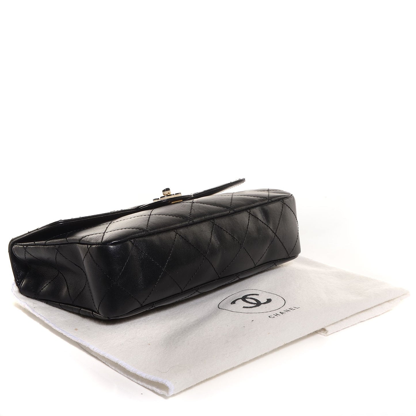 Lambskin Bekko Resin Medium Single Flap Black