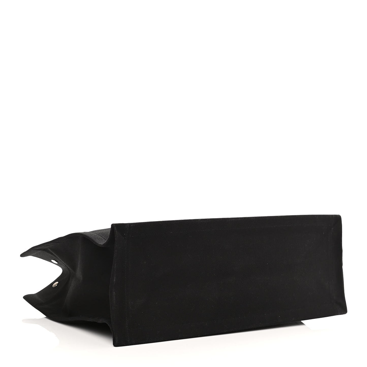 Linen Calfskin Rive Gauche Tote Black