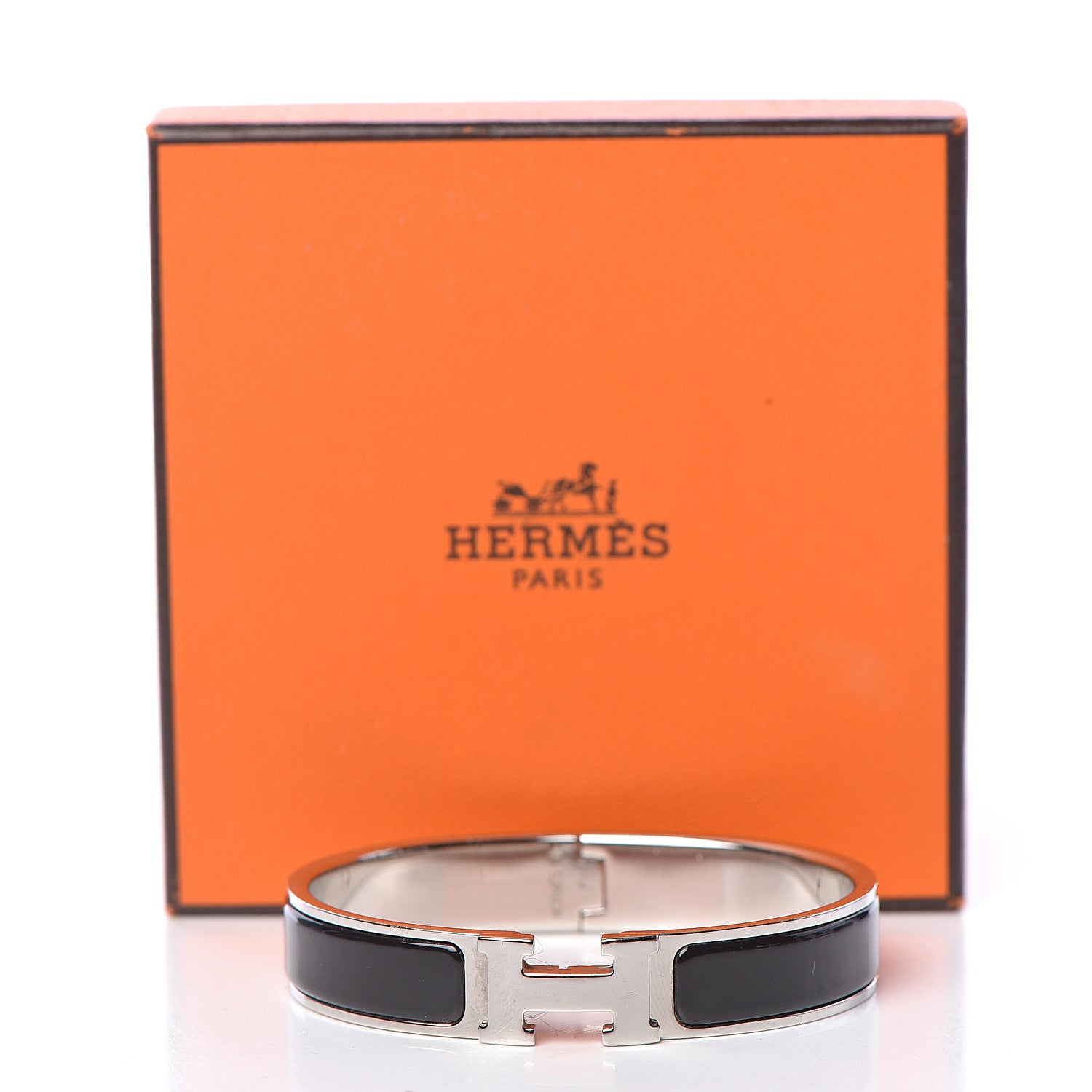 Hermes Enamel Narrow Clic Clac H Bracelet PM Black 5 of 5