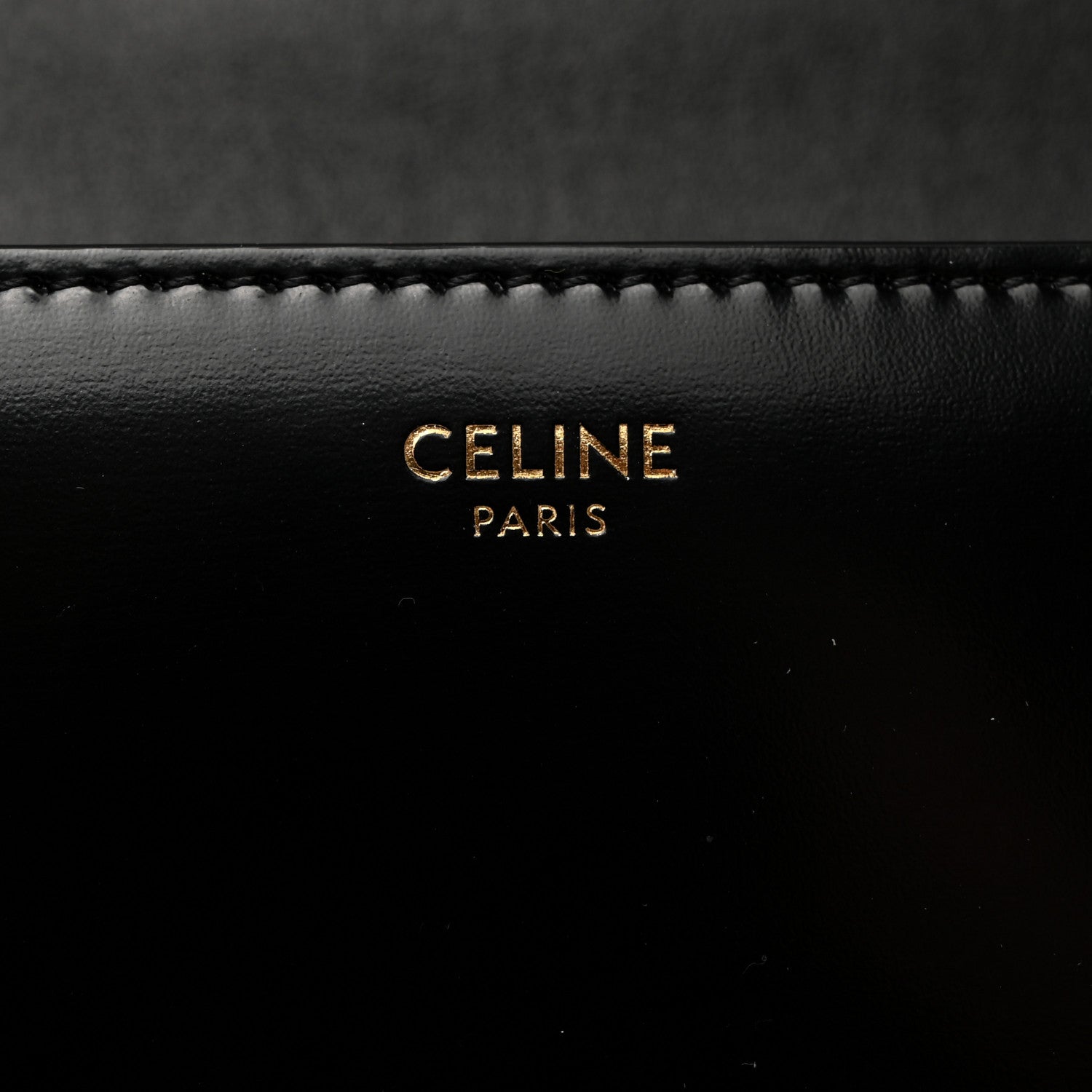 Celine Shiny Calfskin Triomphe Chain Shoulder Bag Black 6 of 10