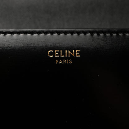 Celine Shiny Calfskin Triomphe Chain Shoulder Bag Black 6 of 10
