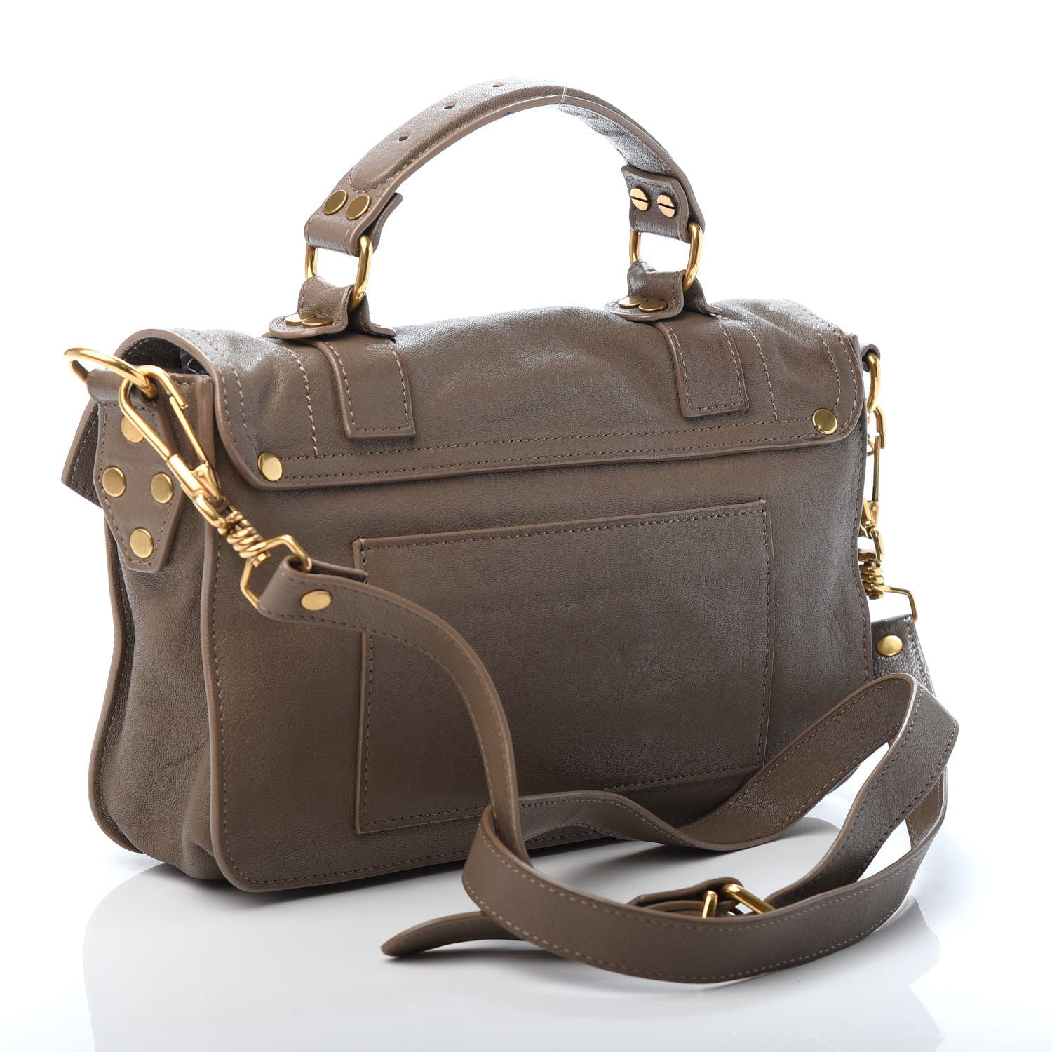 Proenza Schouler Lambskin Tiny PS1 Satchel Smoke 3 of 9