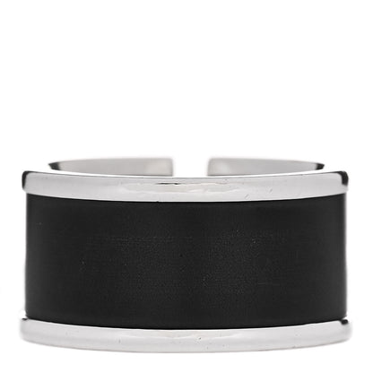 Tiffany Sterling Silver Black Ceramic T Cutout Ring 53 6.25 3 of 4