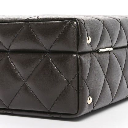 Chanel Lambskin Quilted Small Top Handle Box Bag Dark Brown 9 of 12
