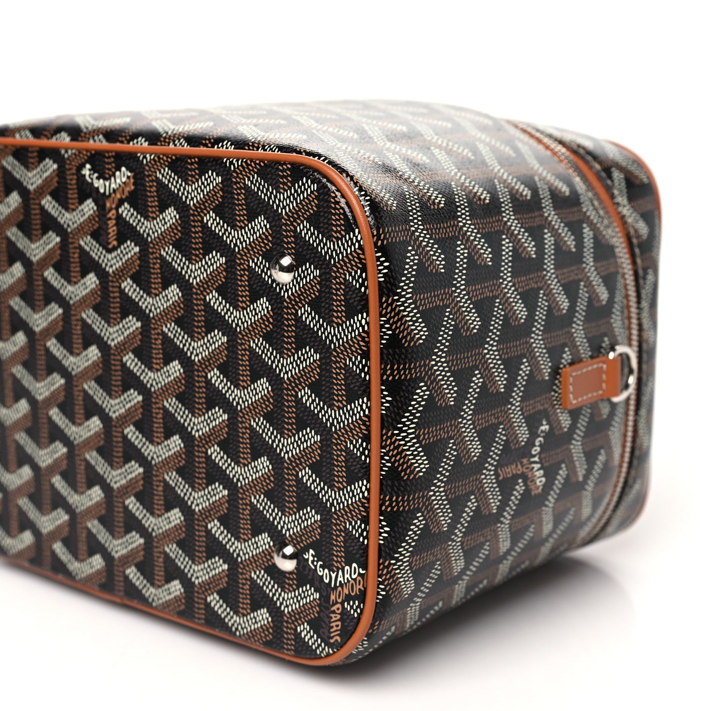 Goyardine Muse Vanity Case Black Gold