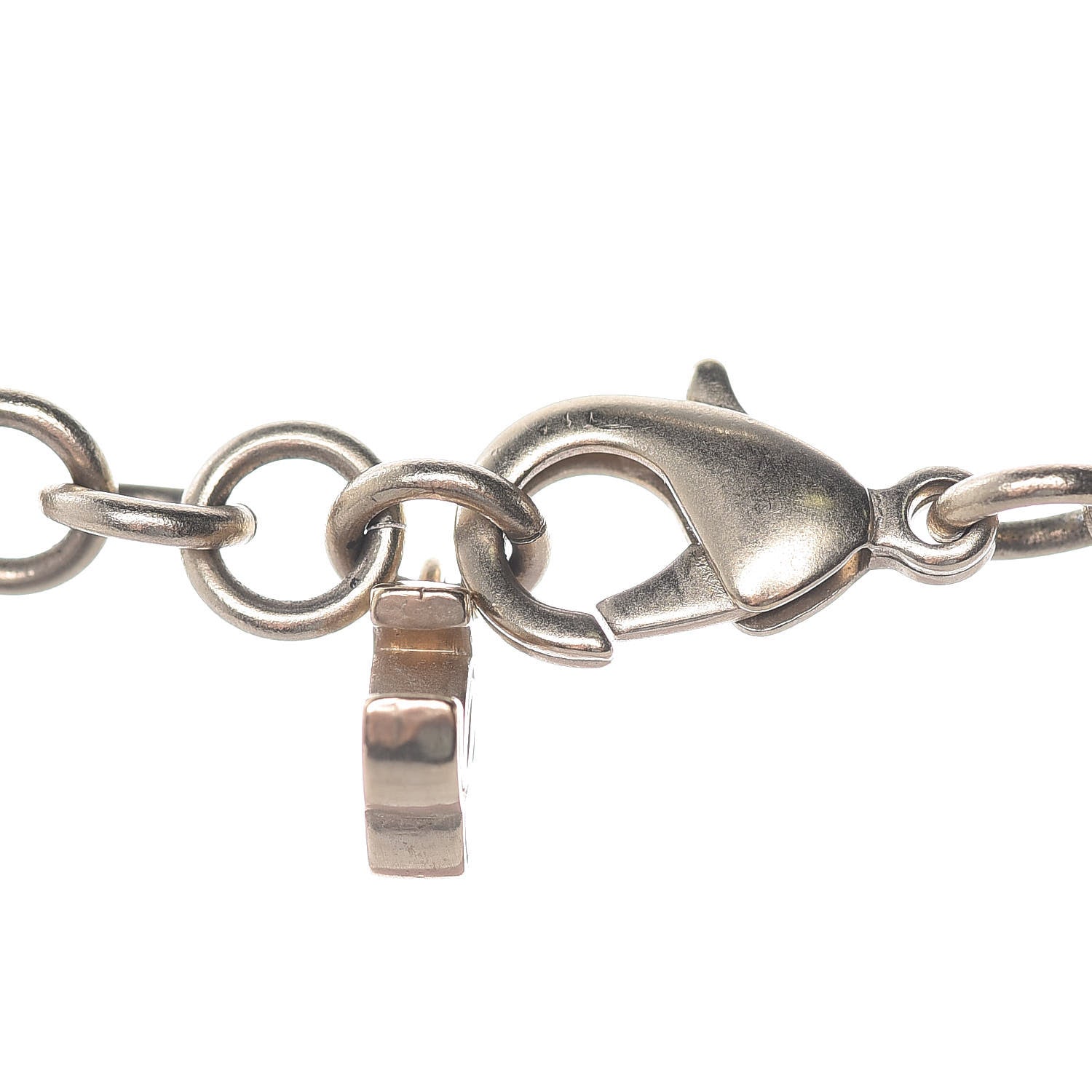 Chanel Enamel Logo Chain Bracelet Pink Gold 5 of 5